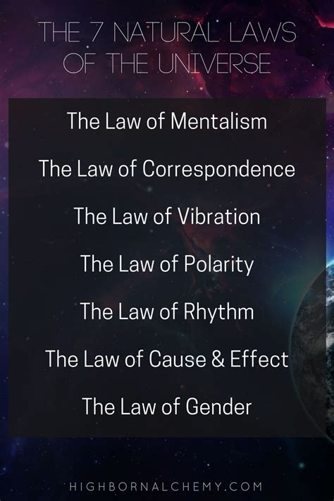 seven universal laws explained